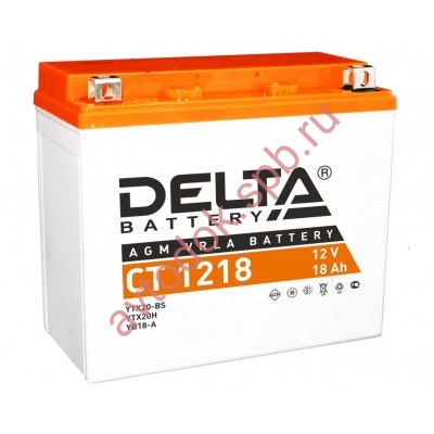 АКБ Delta moto 12v 18A/h (L+) 270А  177х88х154