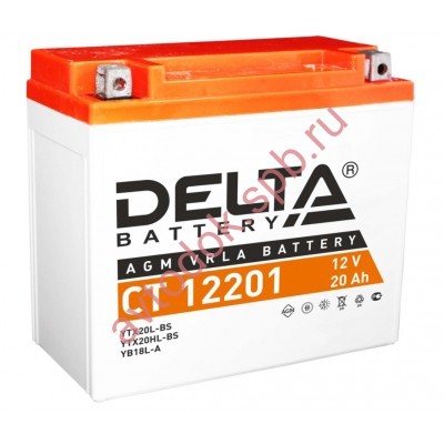 АКБ Delta moto 12v 20A/h (R+) 270A  177x88x154
