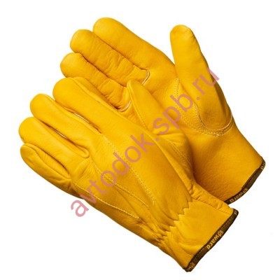 Перчатки GWARD FORCE GOLD цельнокожаные желтые 9L