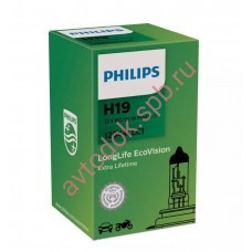 Лампа "Phillips"Н19 12V- 60/55W (PU43t-3) LongLife EcoVision (Philips)  