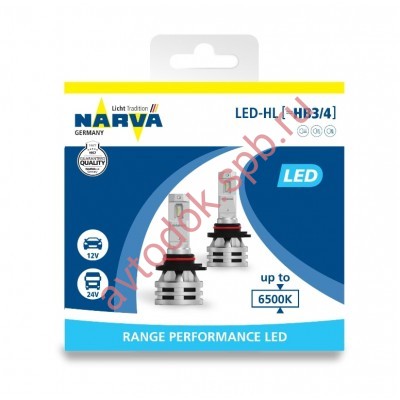 Светодиодная лампа NARVA HB3/HB4  12V 6500 K  Range Performancer LED (бокс 2шт.) 