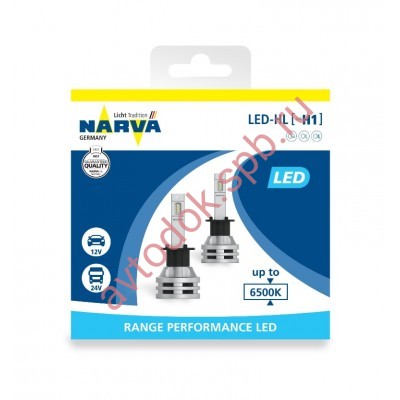 Светодиодная лампа NARVA H1  12V 6500 K  Range Performancer LED (бокс 2шт.) 