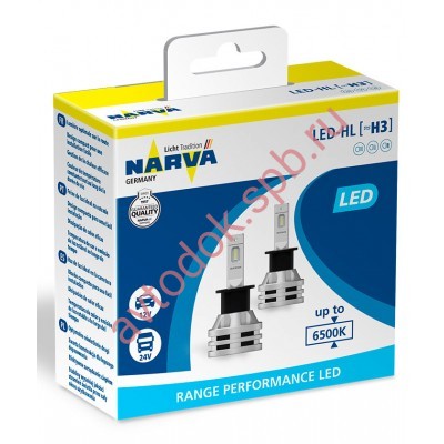 Светодиодная лампа NARVA H3  12V 6500 K  Range Performancer LED (бокс 2шт.) 