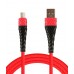 Кабель-переходник USB-micro (CB300-UMU--2A-10R) красный 1м.