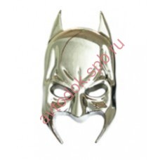 Наклейка металлическая 3D "Маска Бэтмана серебряная"