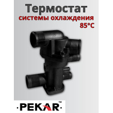 Термостат 21082 в сборе 6 патрубков ПЕКАР