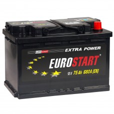 АКБ EUROSTART Extra Power 75 Ah R+ (278х175х190) 680А