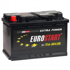 АКБ EUROSTART Extra Power 75 Ah L+ (278х175х190) 680А