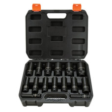 Набор головок AV STEEL ударных удлиненных 1/2" 10-32мм  15пр