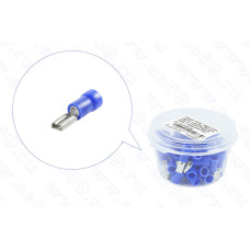 Клеммы (мамы) 2,8 с изоляцией ПВХ луженая (под провод 1,5-2,5 мм кв.) синяя уп.-50шт.