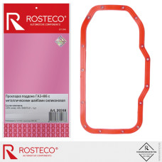 .Прокладка поддона ГАЗ дв. 406 силикон с шайбами ROSTECO