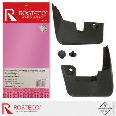 .Брызговики Renault Logan передние с клипсами (2шт) ROSTECO