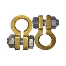 Клемма АКБ латунь универс.  (232.) к-т