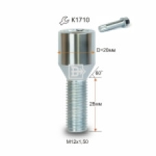 Болт колеса М12х1.5х54х28(звезда-10лучей) кон. литой диск(немцы)