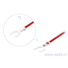 Клеммы (вилка) d= 5мм лужен. с проводом 0,75 мм кв. 100шт