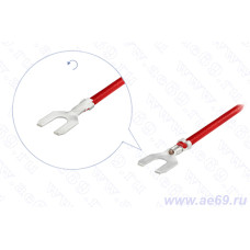 Клеммы (вилка) d= 4мм лужен. с проводом 0,75 мм кв. 100шт