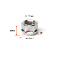 Гайка колеса М14х1.5х17 кон. откр. GMC
