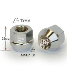 Гайка колеса М14х1.5х20 сфер. откр.
