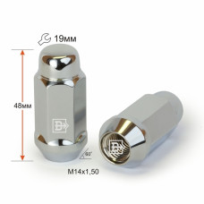 Гайка колеса М14х1.5х48 кон. закр. хром.