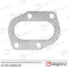 Прокладка приемной трубы глушителя 2123 метал. РК-105 КВАДРАТИС