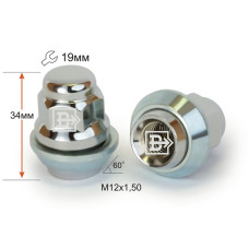 Гайка колеса М12х1.5х30 кон. закр. с шайбой Форд (N045/133.519)