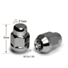 Гайка колеса М12х1.5х34 кон. закр. ключ21 Lexus,Mitsubishi,Toyota (2137)
