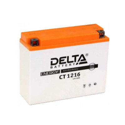АКБ Delta moto 12v 16A/h (R+) 200A  205х70х162