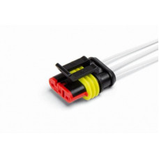 Разъем проводки влагостойкий 3 конт. папа с проводом AX-365 (ответная часть AX-364) 