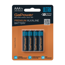 Элемент питания 1,5V AA GoPower Ultra 4 Alkaline 