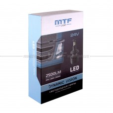 Светодиодные лампы "MTF" H11 24v DYNAMIC VISION LED (2шт. к-т) 5500К,2500Lm,  28W,кулер