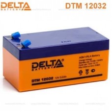 АКБ Delta DTM 12032 12V 3.3A/h (клемма F1 зажим 4,8мм) 134х67х61