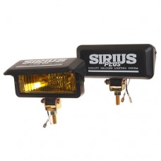 Дополнительные фары Sirius желтые квадр. п/т 164х70мм (2шт. с крышками) 12V
