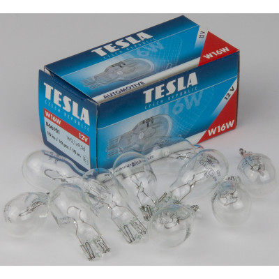 Лампа "TESLA" W16W 12V- ( W2,1x9,5d)