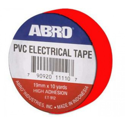 Изолента ABRO красная 19мм х 10м