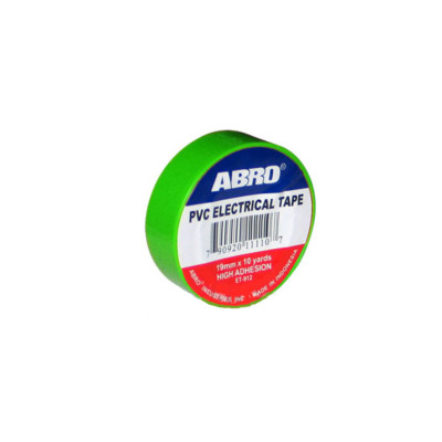 Изолента ABRO зеленая 19мм х 10м