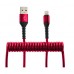 Кабель-переходник USB-Lightning (CB940-U8-12R) спиральный красный 1,2м