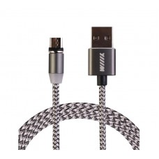 Кабель-переходник микро-USB(CBM980-UMU-10GY) магнитный серый 1,0м
