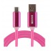 Кабель-переходник светящийся USB-микро USB розовый 1м CBL710-UMU-10PK