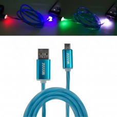 Кабель-переходник светящийся USB-микро USB синий 1м CBL710-UMU-10BU