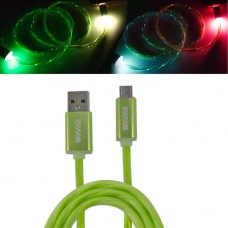 Кабель-переходник светящийся USB-микро USB зеленый 1м CBL710-UMU-10G