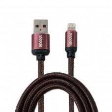 Кабель-переходник USB-Lightning (CB810-2A-U8-LR-10BN) коричневый эко-кожа 1м.