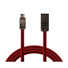 Кабель-переходник USB-micro (CB730-UMU-2A-CU-10R) медный красный 1м.