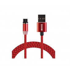 Кабель-переходник USB-Type-C (CBM980-UTC-10B) магнитный красный 1,0м