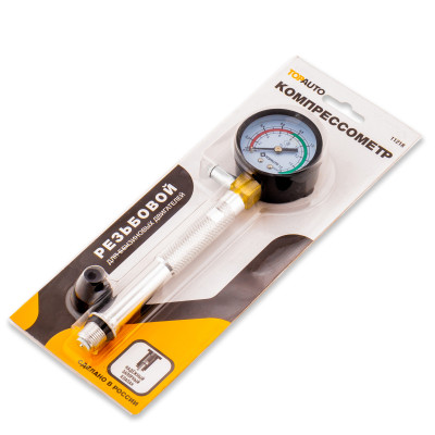 Компрессометр "Резьбовой" (бенз. двигатели) блистер TOP AUTO