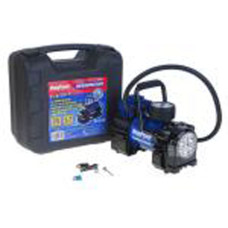 Компрессор MEGAPOWER 150PSI 12V (35л/мин 14А) с фонарем и дефлятором (в кейсе)