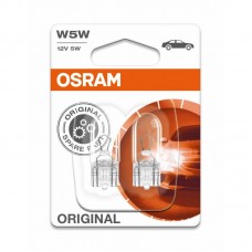 Лампа OSRAM W5W 12V-5W (W2,1x9,5d) (блистер 2шт.)