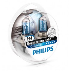 Лампа "Phillips"Н4 60/55вт CRISTAL VISION 4300K (2шт+2штW5W)