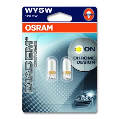 Лампа OSRAM WY5W 12V-5W (W2.1X9.5d) (серебристый дизайн) Diadem Chrome (блистер 2шт.)