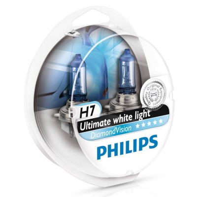 Лампа "Phillips"Н7 55вт Diamond Vision 5000K (2шт.)