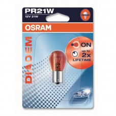 Лампа OSRAM PR21W 12V-21W (BAW15s) (серебрист. диз.+увелич.срок служ.) Diadem RED (блистер 1шт.)